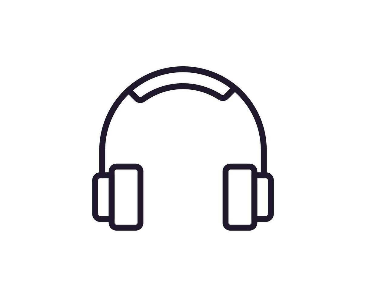 soltero línea icono de auriculares en aislado blanco antecedentes. alto calidad editable carrera para móvil aplicaciones, web diseño, sitios web, en línea tiendas etc. vector