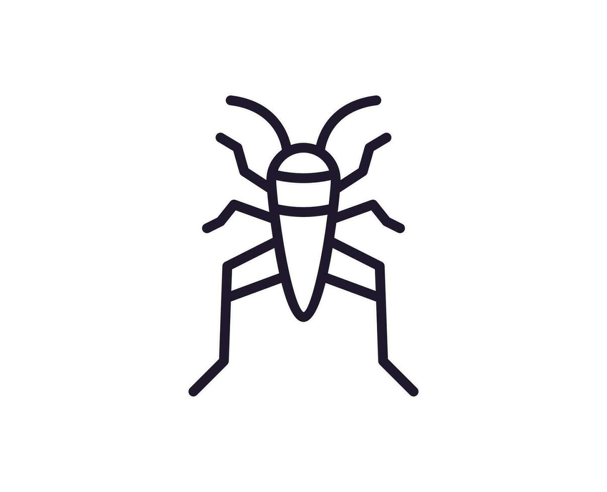 Bug concept. Single premium editable stroke pictogram perfect for logos, mobile apps, online shops and web sites. Vector symbol isolated on white background.