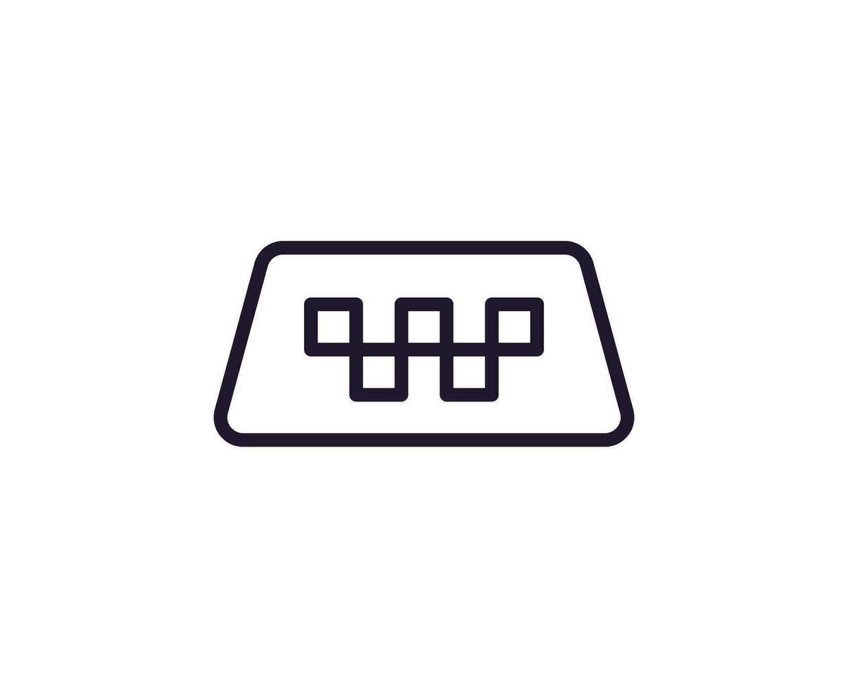 Hotel line icon on white background vector