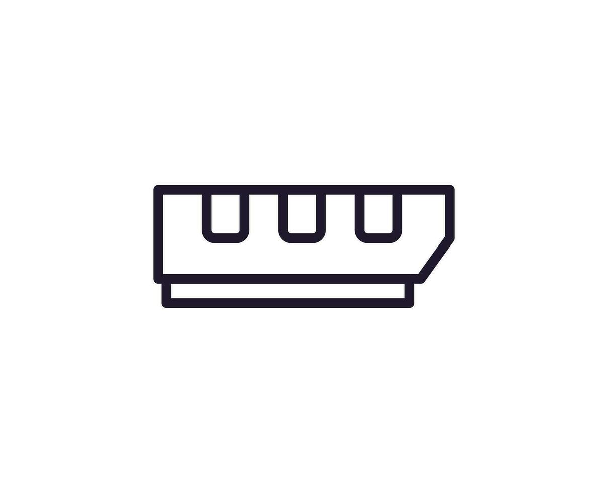 Device line icon on white background vector