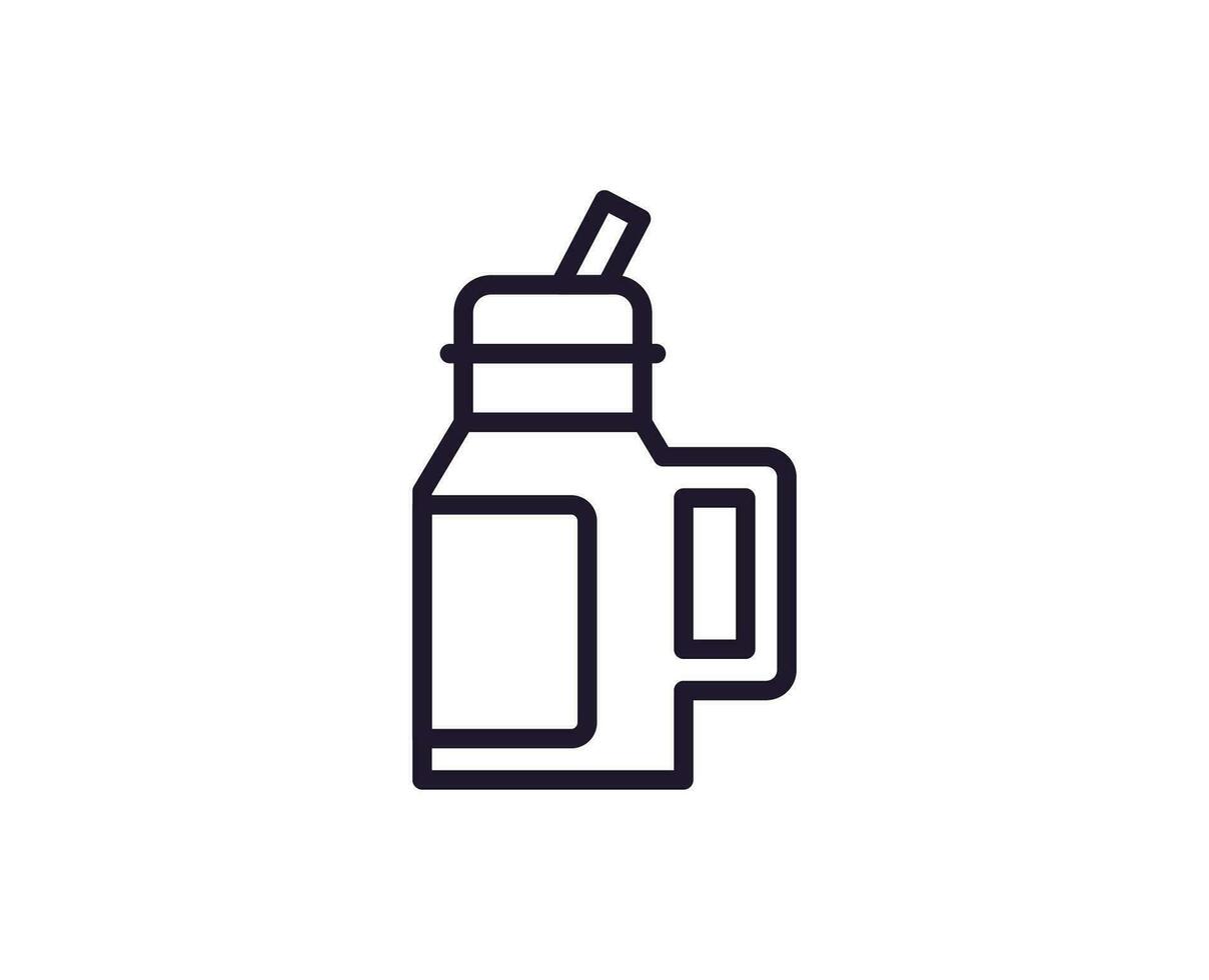 Drinks concept. Modern outline high quality illustration for banners, flyers and web sites. Editable stroke in trendy flat style. Line icon of drink vector