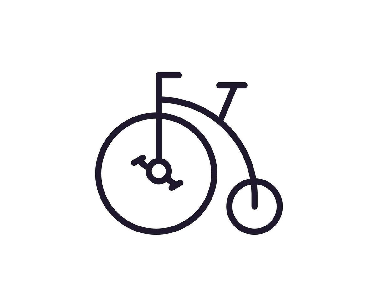 soltero línea icono de bicicleta en aislado blanco antecedentes. alto calidad editable carrera para móvil aplicaciones, web diseño, sitios web, en línea tiendas etc. vector