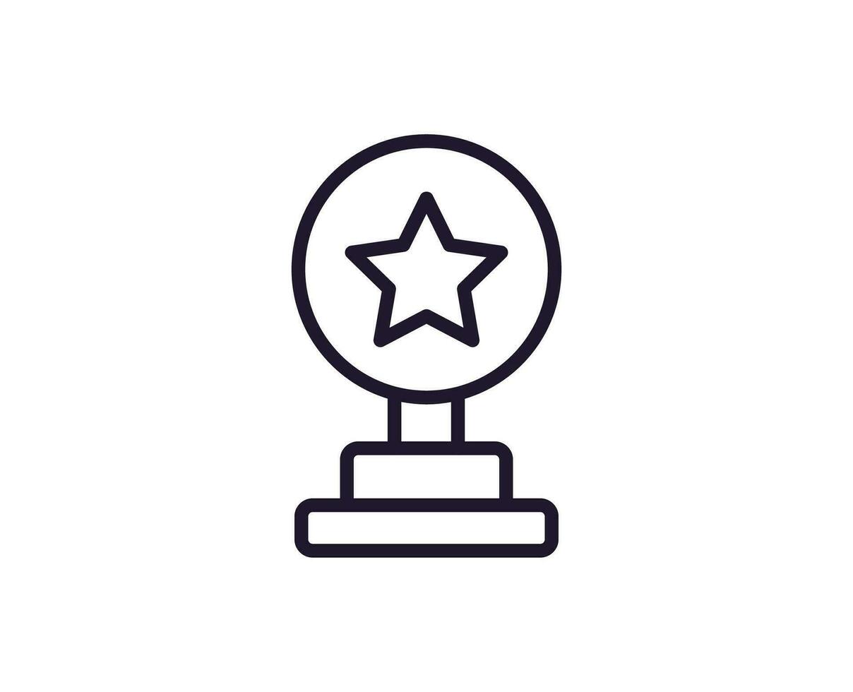 Award line icon on white background vector