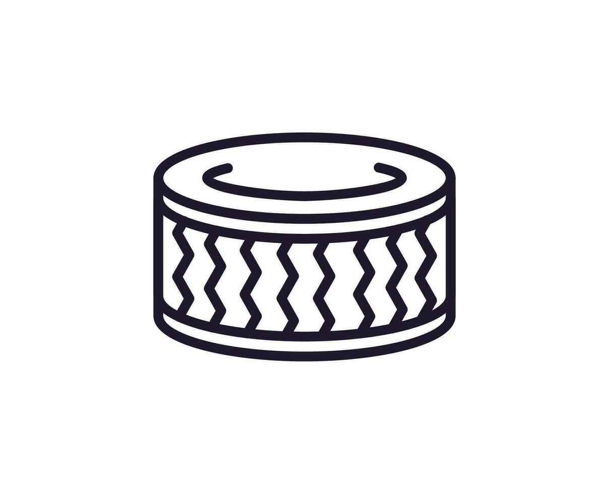 Single line icon of wheel on isolated white background. High quality editable stroke for mobile apps, web design, websites, online shops etc. vector