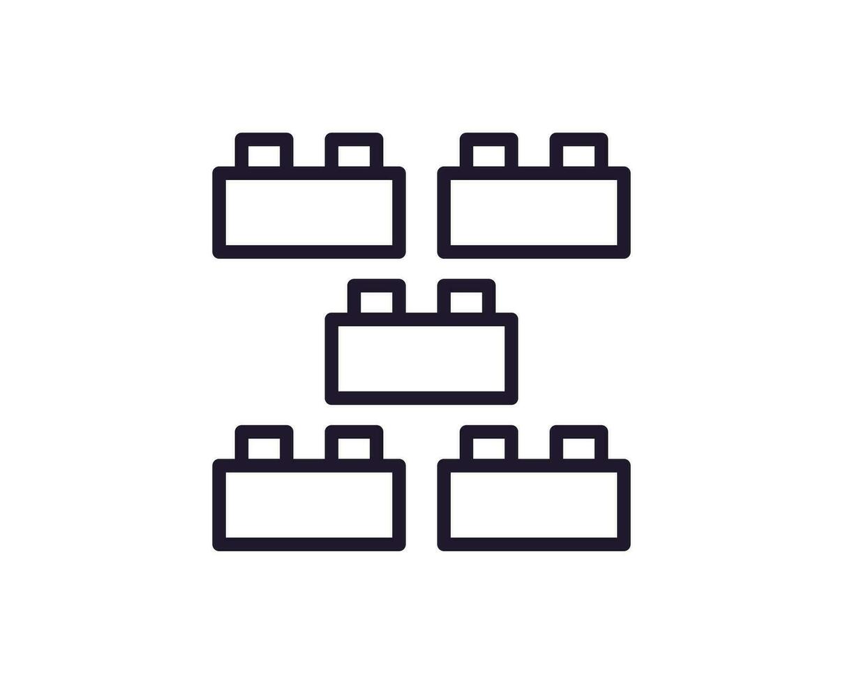 Single line icon of brick on isolated white background. High quality editable stroke for mobile apps, web design, websites, online shops etc. vector