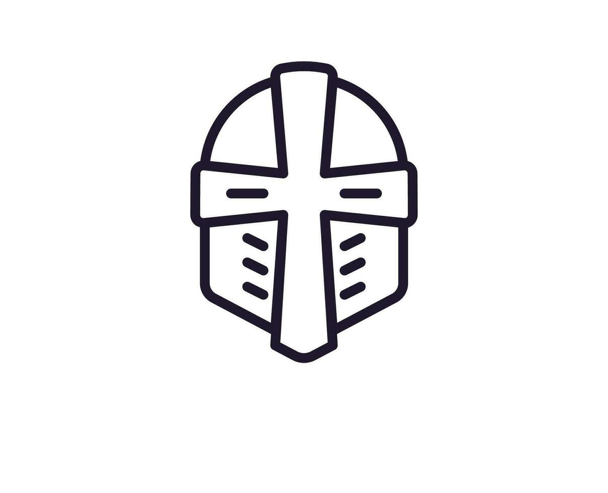 Single line icon of helmet on isolated white background. High quality editable stroke for mobile apps, web design, websites, online shops etc. vector