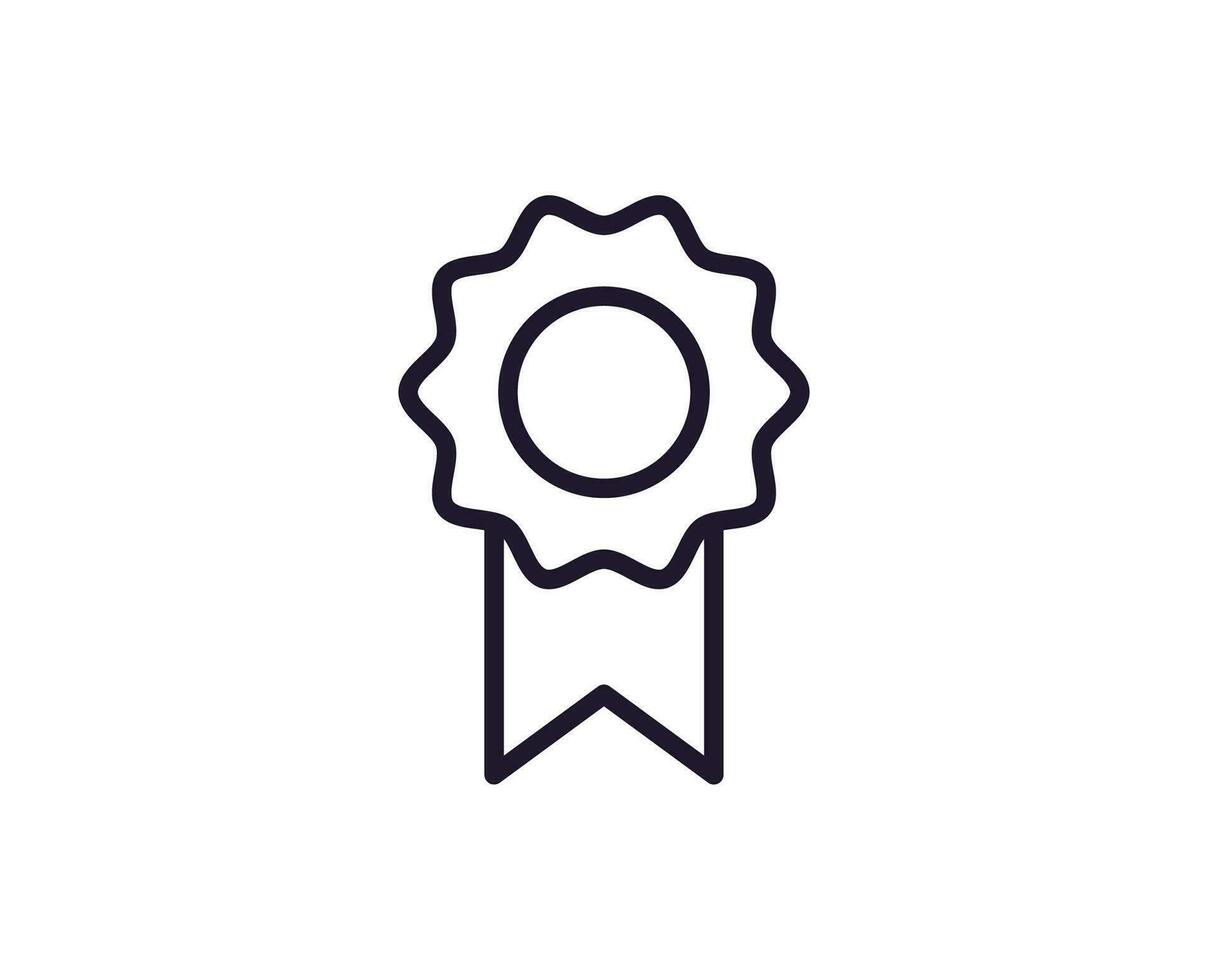 Award line icon on white background vector
