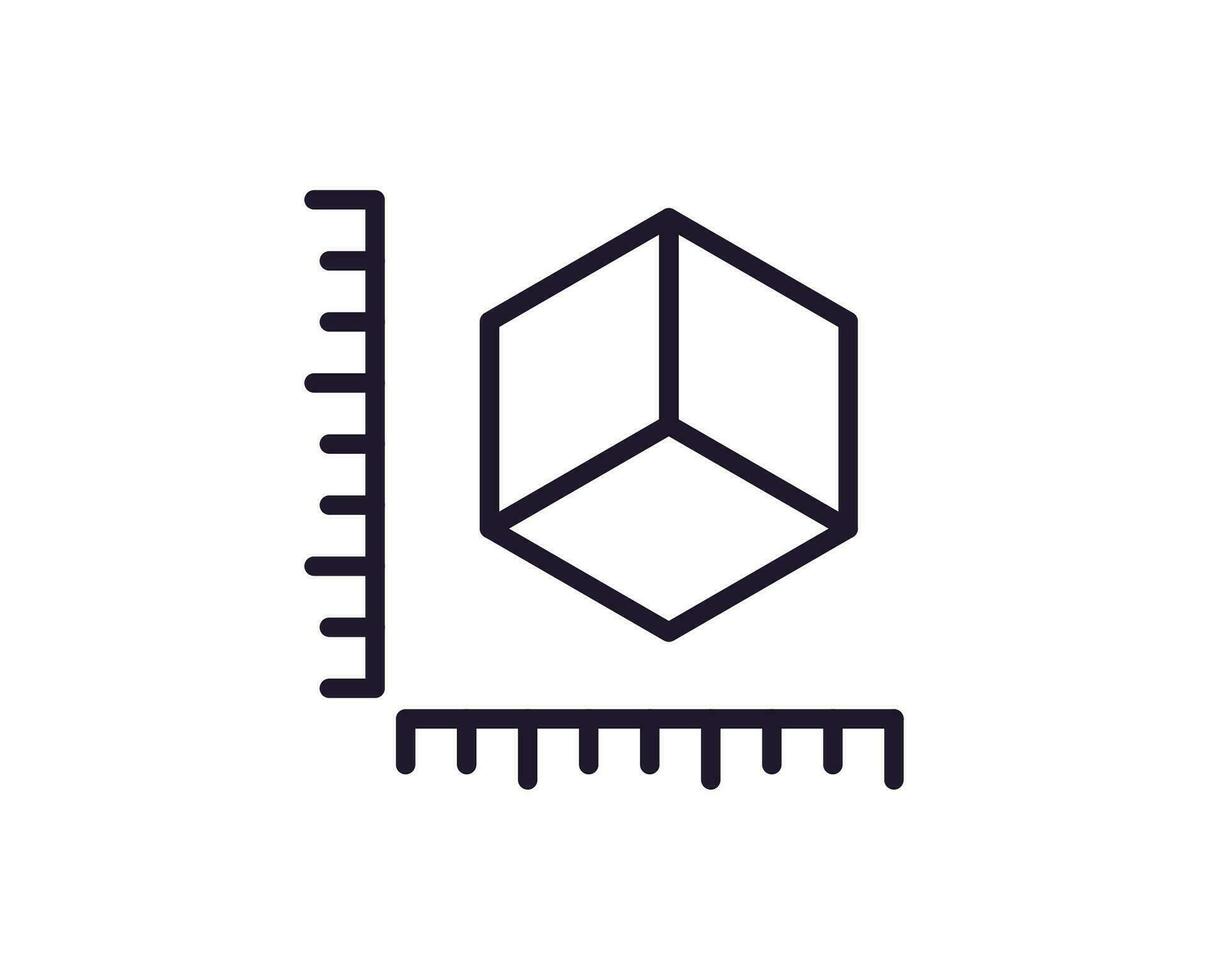 Single line icon of measure on isolated white background. High quality editable stroke for mobile apps, web design, websites, online shops etc. vector