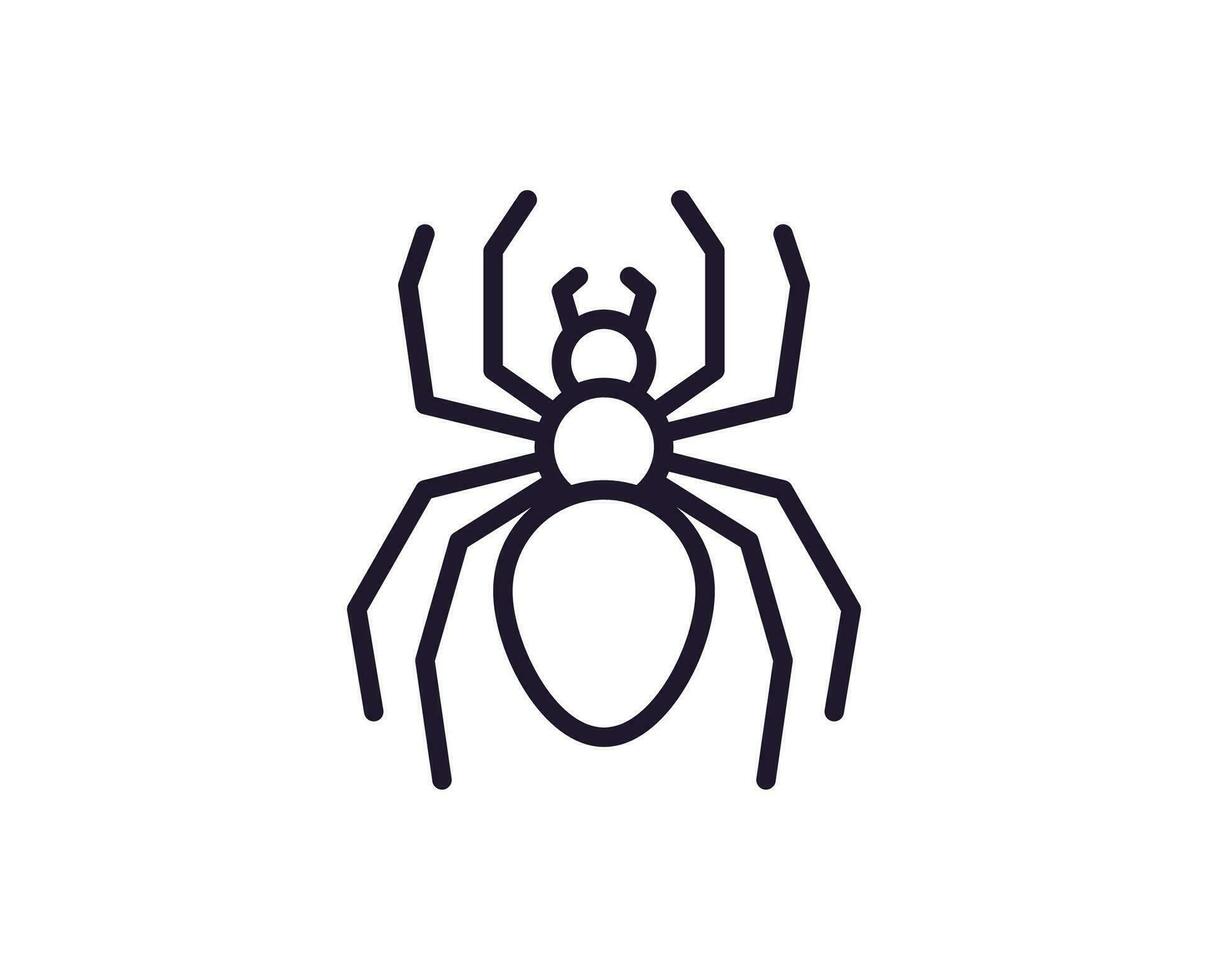 Bug concept. Single premium editable stroke pictogram perfect for logos, mobile apps, online shops and web sites. Vector symbol isolated on white background.