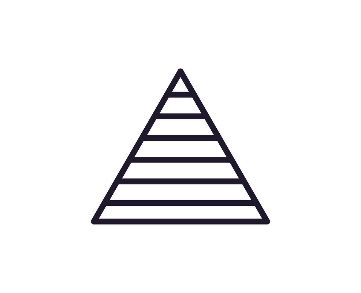 Pyramid vector line icon. Premium quality logo for web sites, design, online shops, companies, books, advertisements. Black outline pictogram isolated on white background