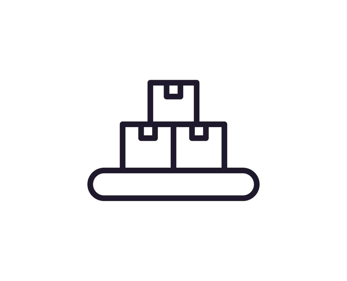 Delivery concept. Modern outline high quality illustration for banners, flyers and web sites. Editable stroke in trendy flat style. Line icon of delivery vector