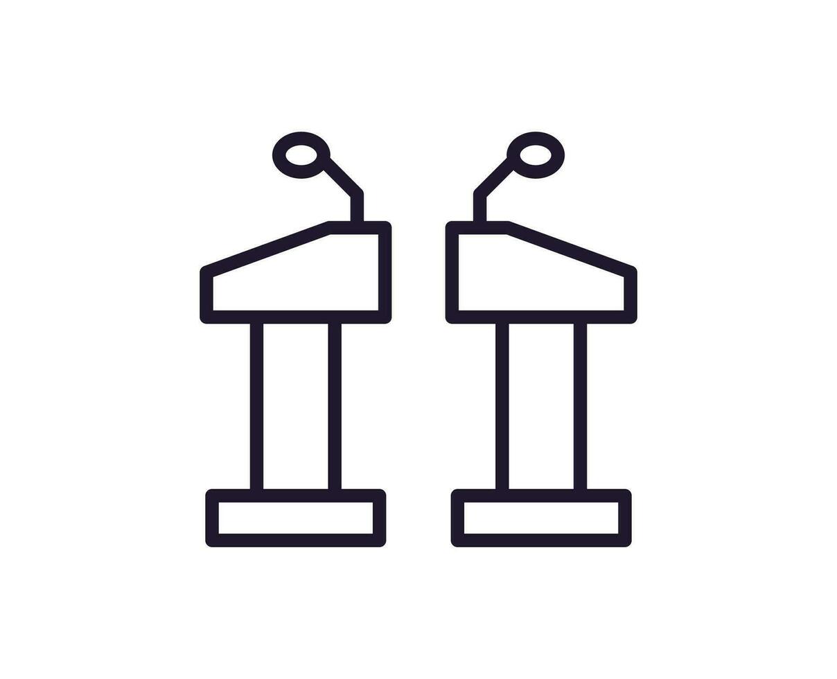 Single line icon of election on isolated white background. High quality editable stroke for mobile apps, web design, websites, online shops etc. vector