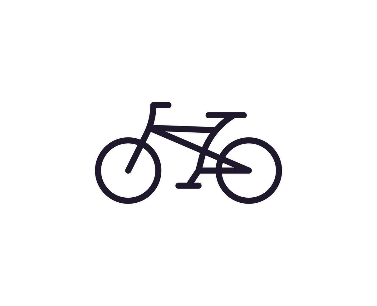 soltero línea icono de bicicleta en aislado blanco antecedentes. alto calidad editable carrera para móvil aplicaciones, web diseño, sitios web, en línea tiendas etc. vector