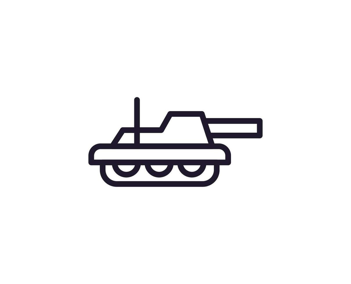 Army line icon on white background vector