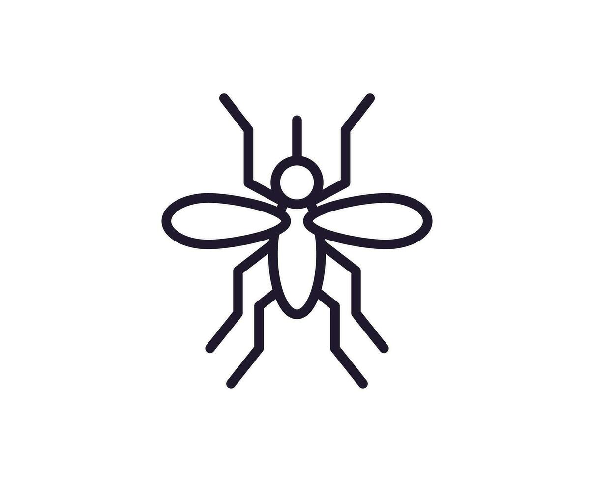 Bug concept. Single premium editable stroke pictogram perfect for logos, mobile apps, online shops and web sites. Vector symbol isolated on white background.