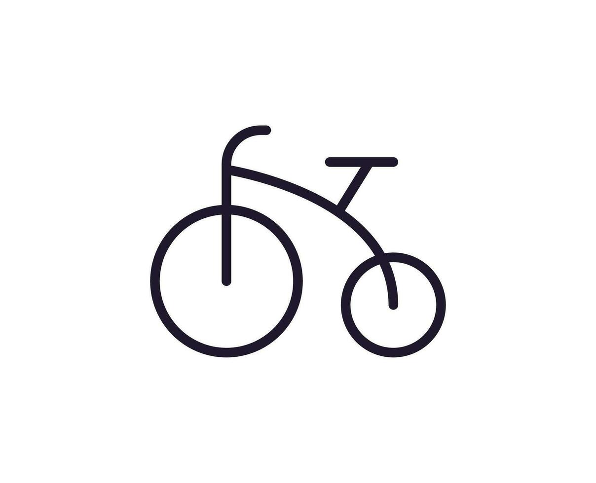 soltero línea icono de bicicleta en aislado blanco antecedentes. alto calidad editable carrera para móvil aplicaciones, web diseño, sitios web, en línea tiendas etc. vector