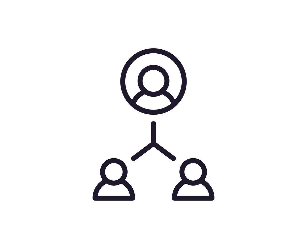 Hierarchy concept. Single premium editable stroke pictogram perfect for logos, mobile apps, online shops and web sites. Vector symbol isolated on white background.