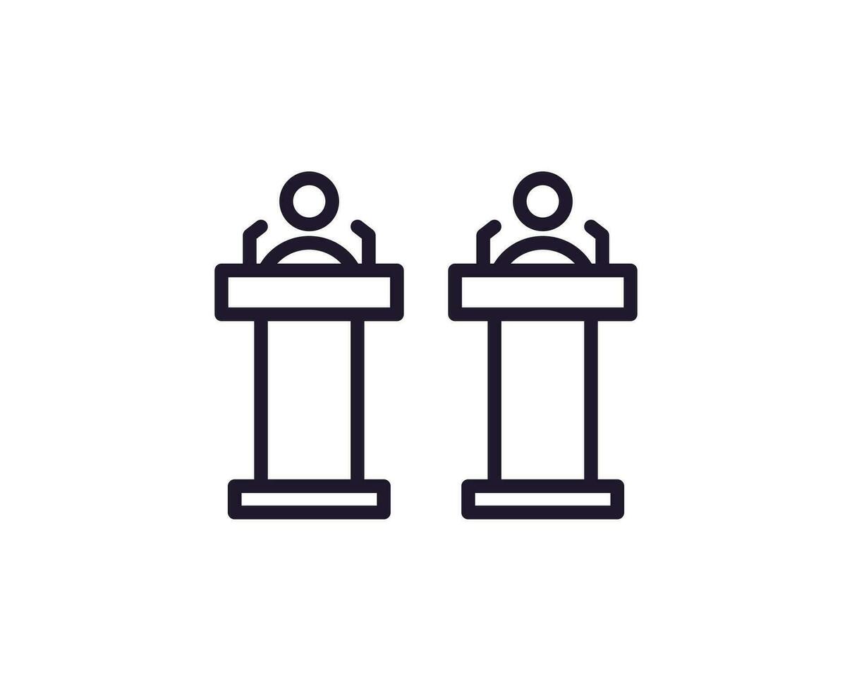 Single line icon of election on isolated white background. High quality editable stroke for mobile apps, web design, websites, online shops etc. vector