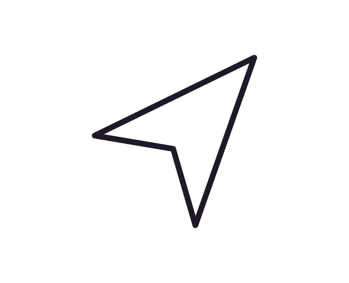 Arrow line icon on white background vector