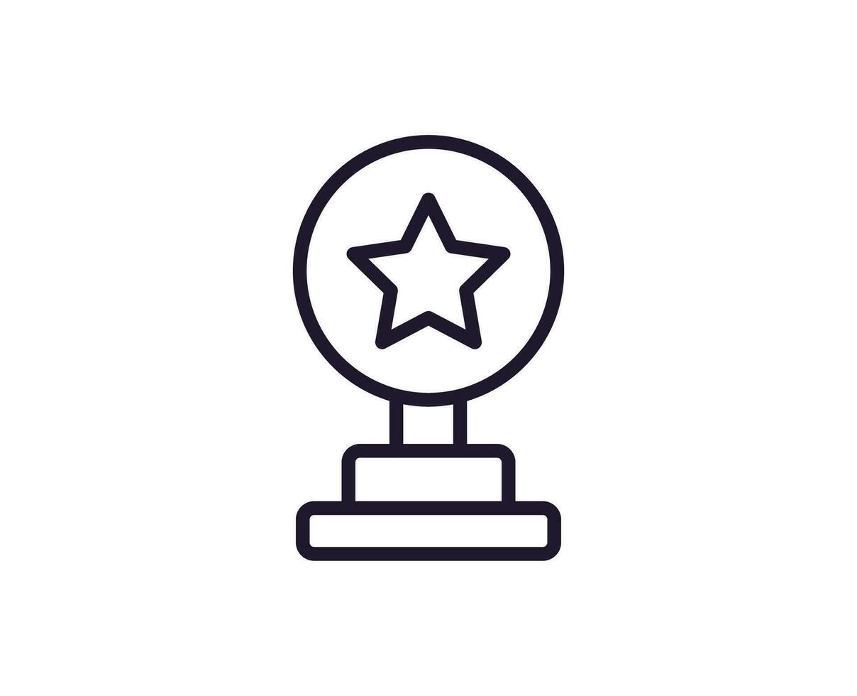 Award line icon on white background vector