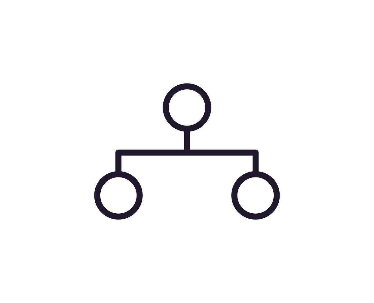 Hierarchy concept. Single premium editable stroke pictogram perfect for logos, mobile apps, online shops and web sites. Vector symbol isolated on white background.