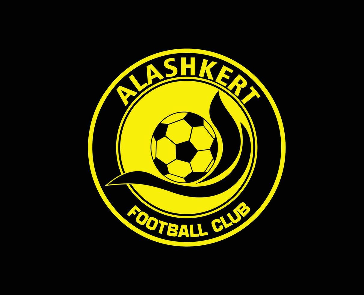 FC Alashkert Logo Club Symbol Armenia League Football Abstract Design Vector Illustration With Black Background