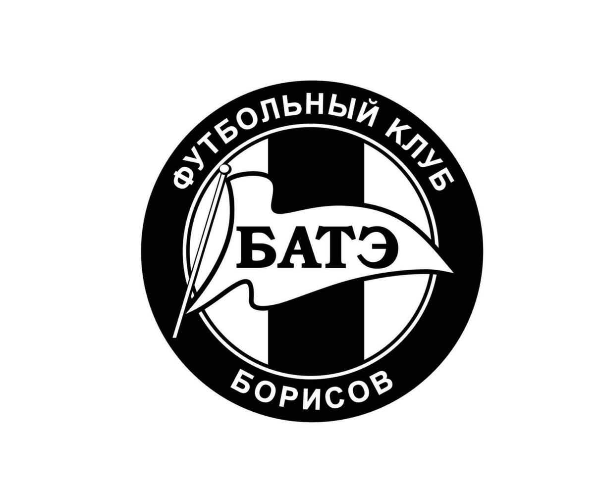 solución alcalina borisov club logo símbolo negro bielorrusia liga fútbol americano resumen diseño vector ilustración