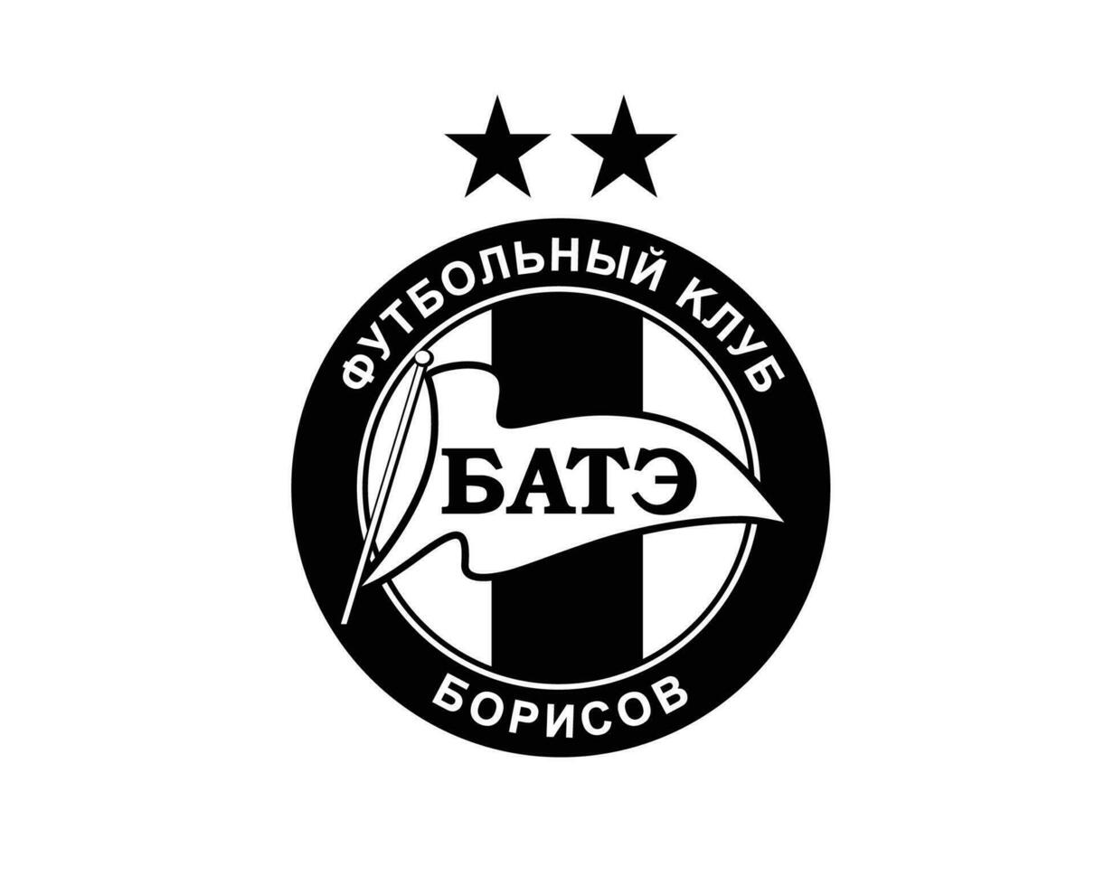 fk solución alcalina borisov club símbolo logo negro bielorrusia liga fútbol americano resumen diseño vector ilustración