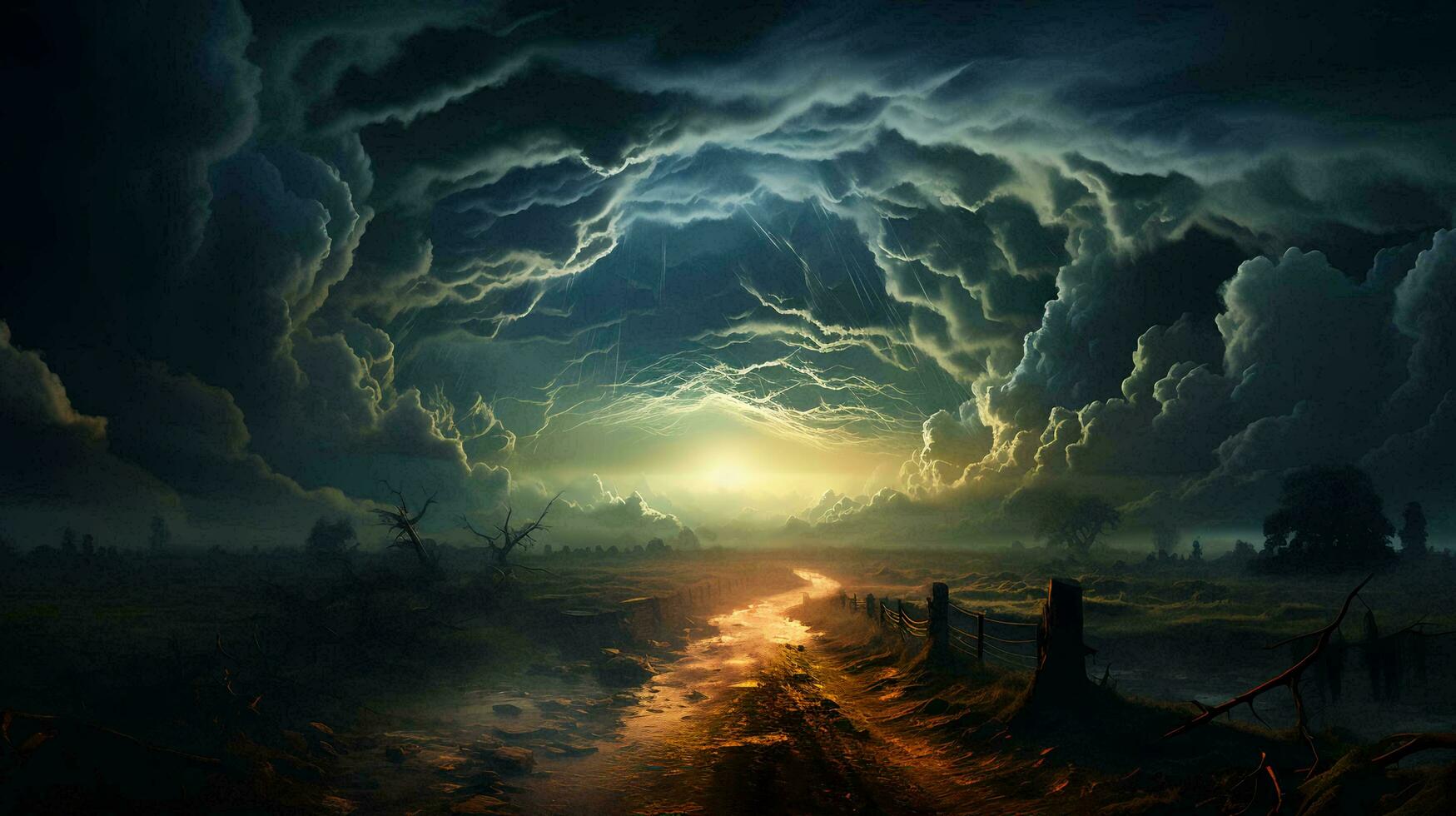 Bad weather and gray sky during a storm and hurricane storm photo