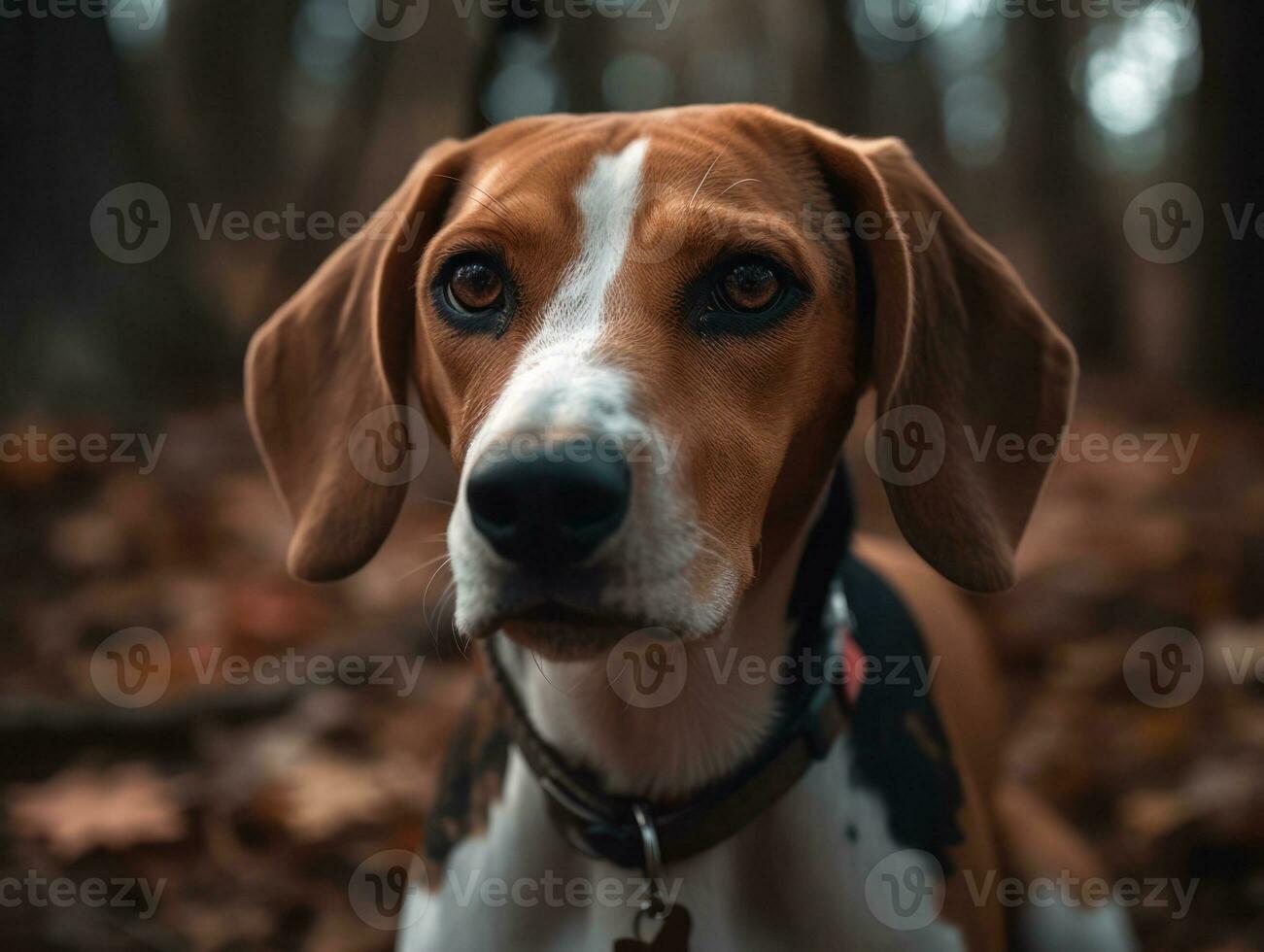 American Foxhound dog created with Generative AI technology photo