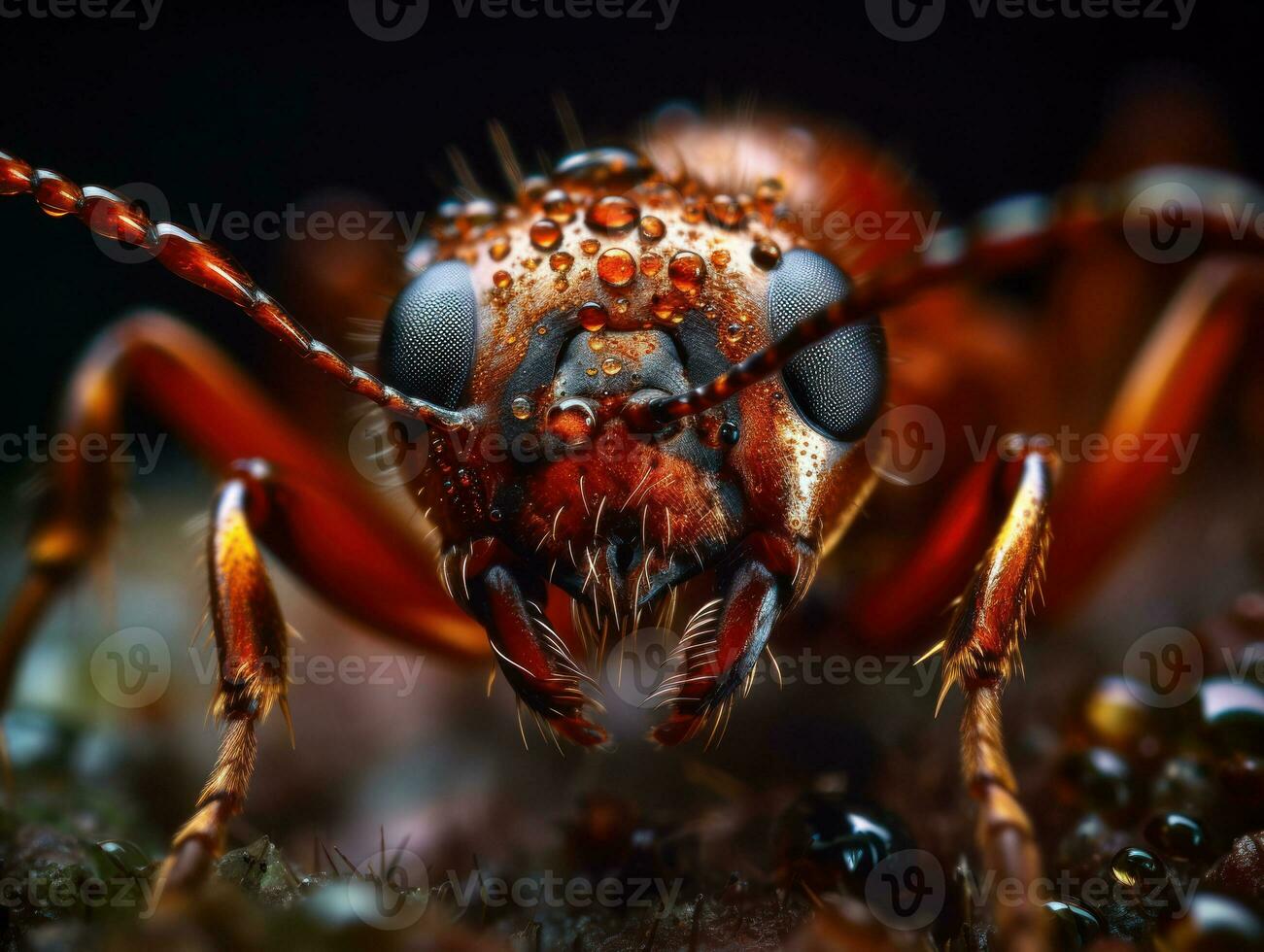 Ant portrait created with Generative AI technology photo