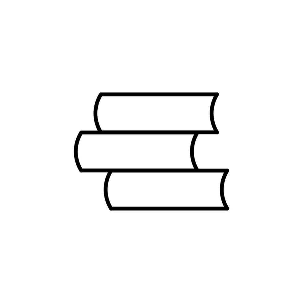 Stack of Books Vector Linear Icon. Perfect for design, infographics, web sites, apps.