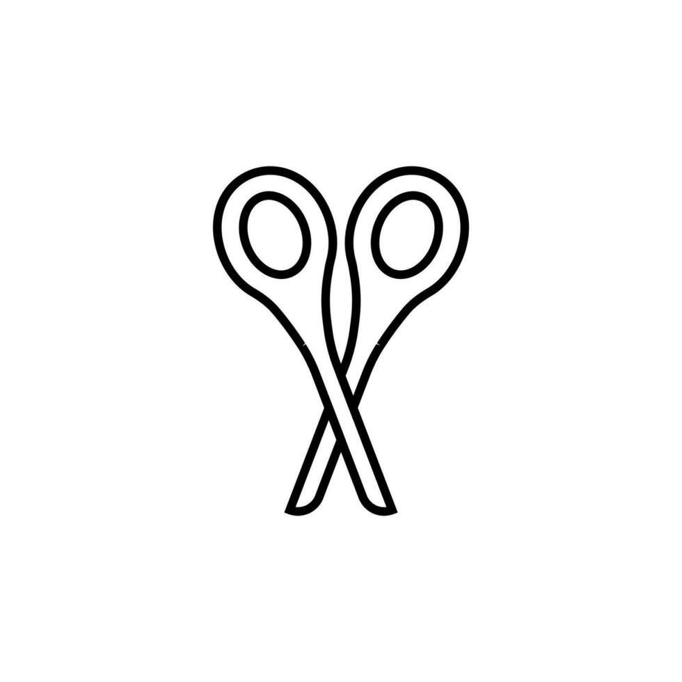 Clippers Vector Sign for Shops and Stores. Suitable for books, stores, shops. Editable stroke in minimalistic outline style. Symbol for design