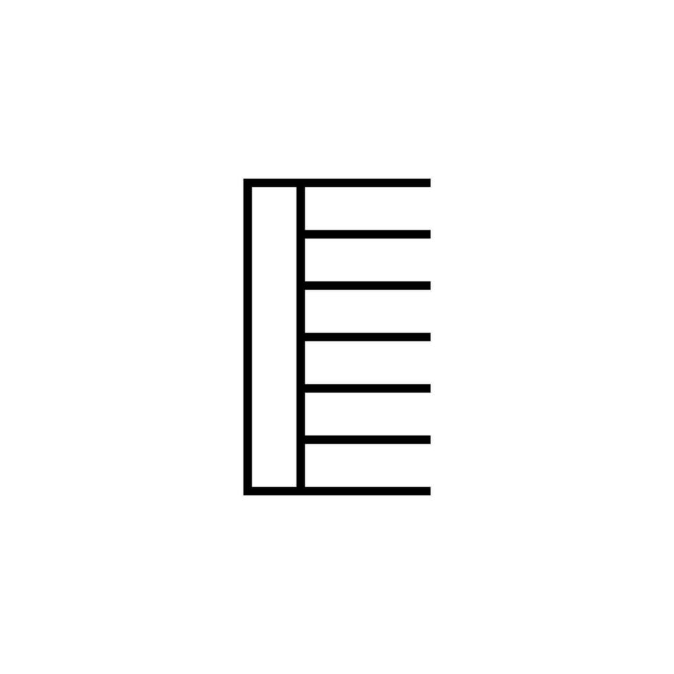 Comb Vector Line Icon. Perfect for web sites, books, stores, shops. Editable stroke in minimalistic outline style