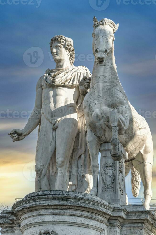 The statue of Pollux in Campidoglio Rome photo