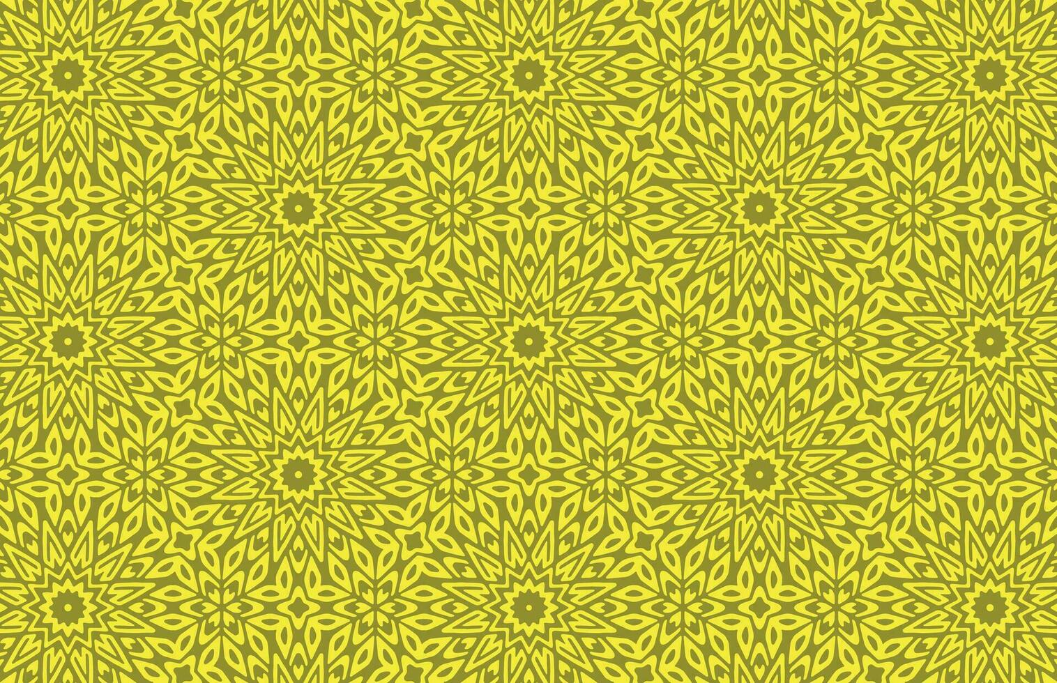 Ethnic yellow fabric design pattern vector