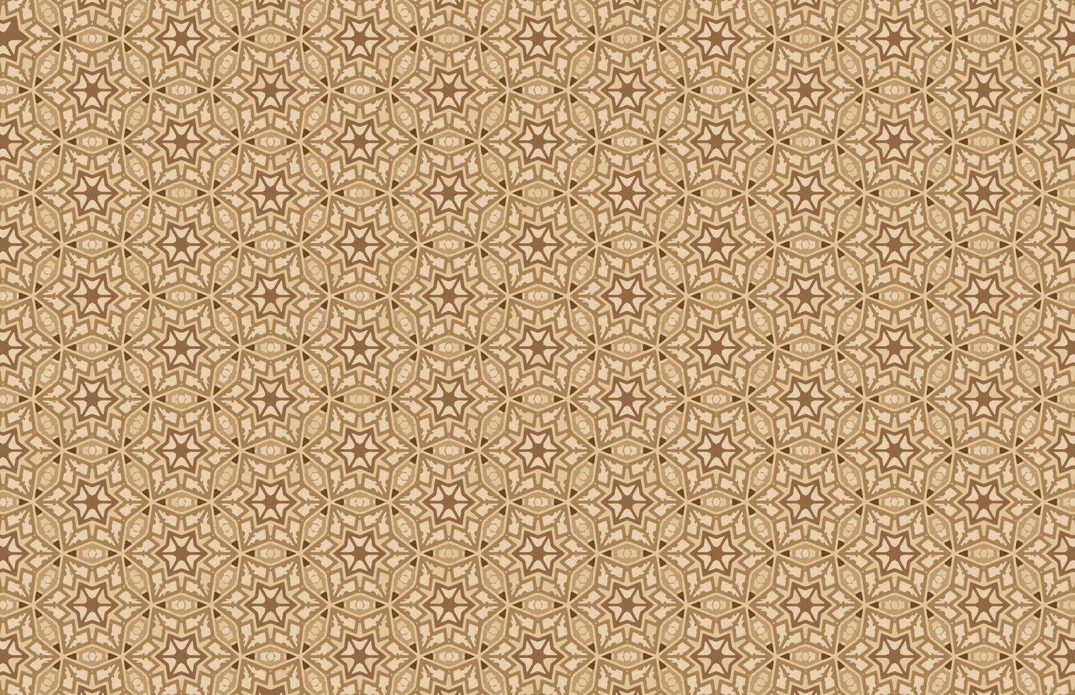 Brown Star Carpet Pattern vector
