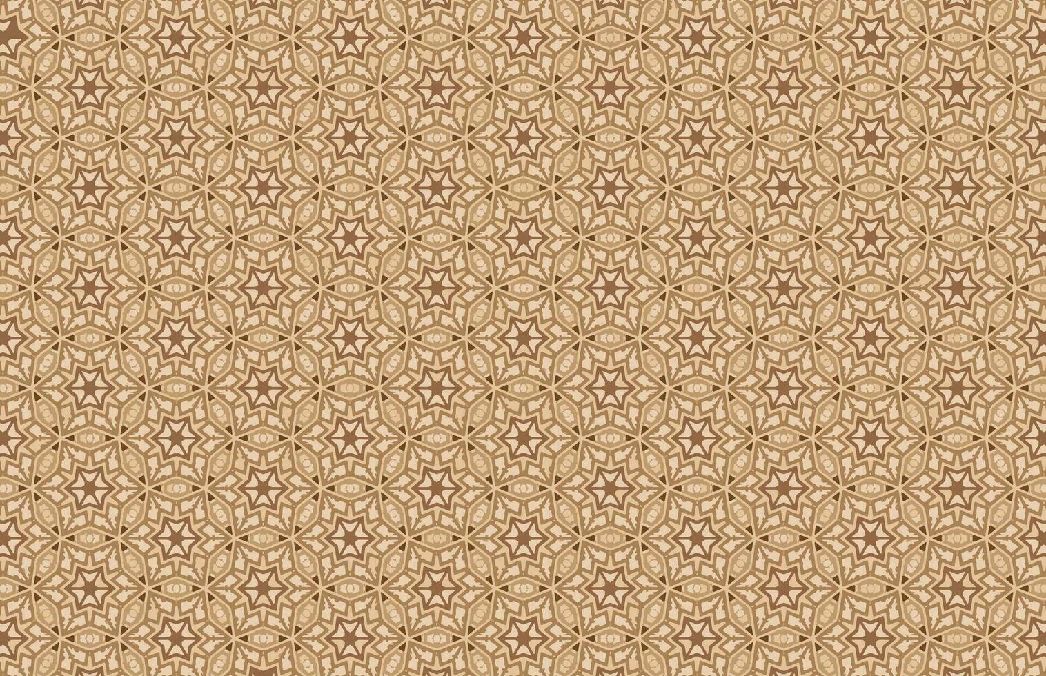 Brown Star Carpet Pattern vector