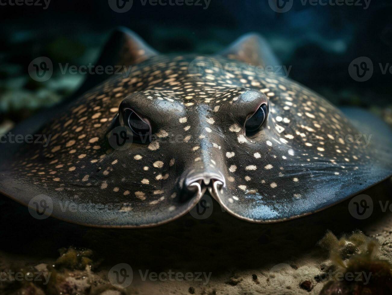 Stingray portrait created with Generative AI technology photo