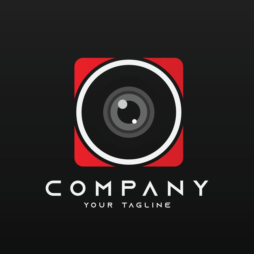 Minimal camera photo or photography logo vector