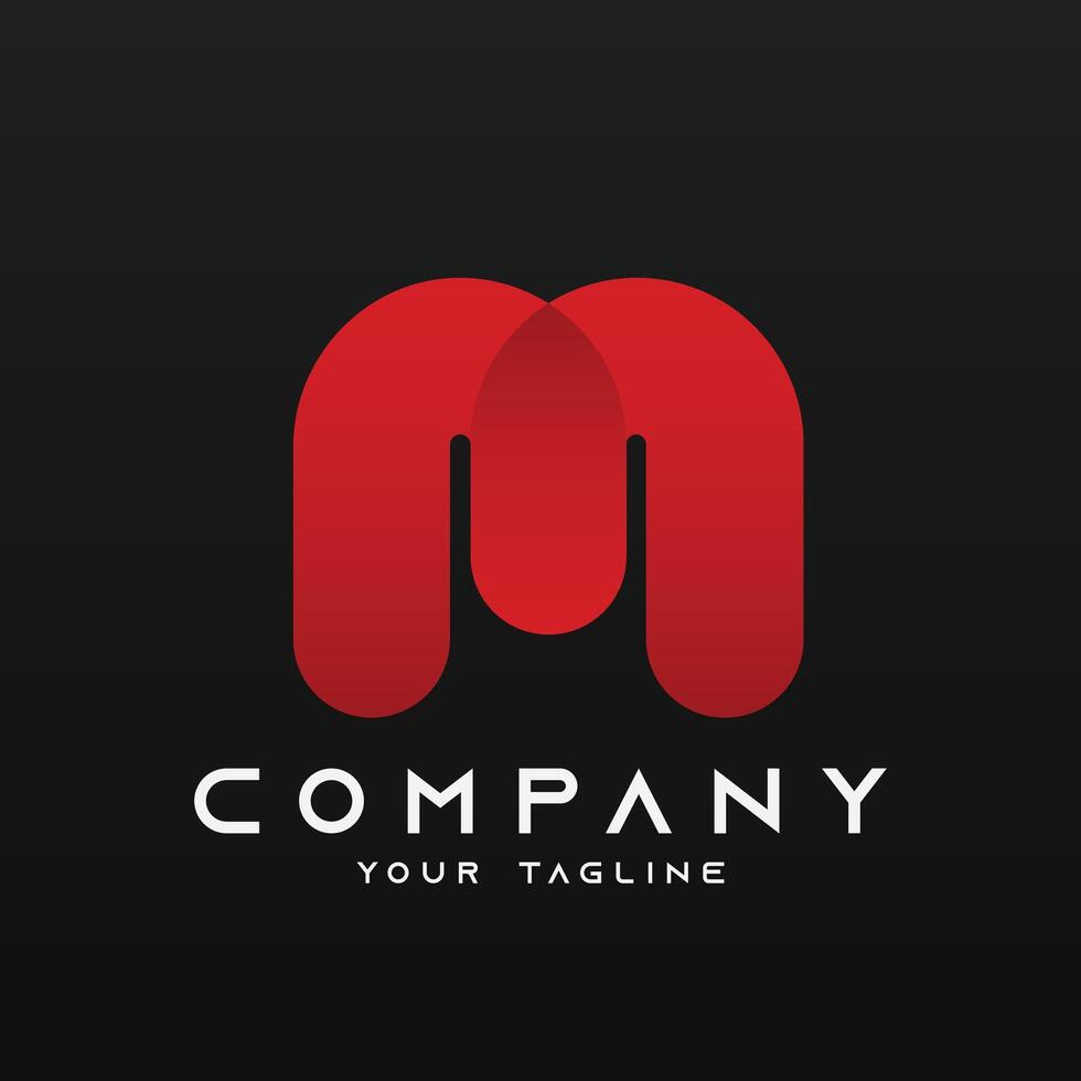 Logo vector template of letter M