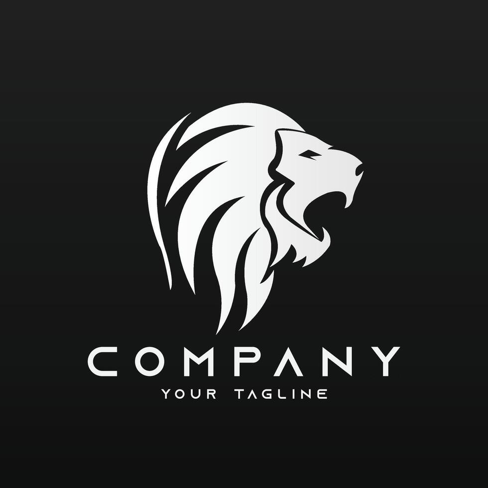 Minimal lion or tiger Logo vector template