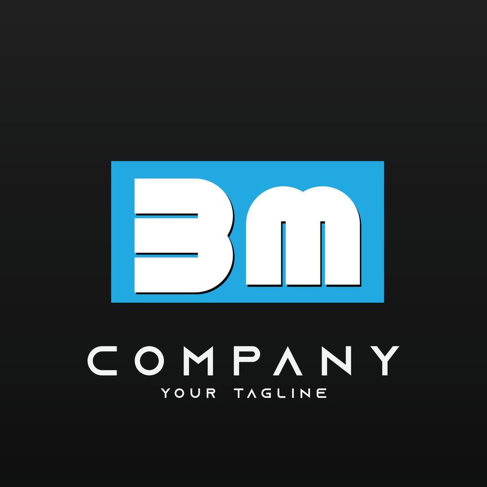 Logo vector template of letter Bm