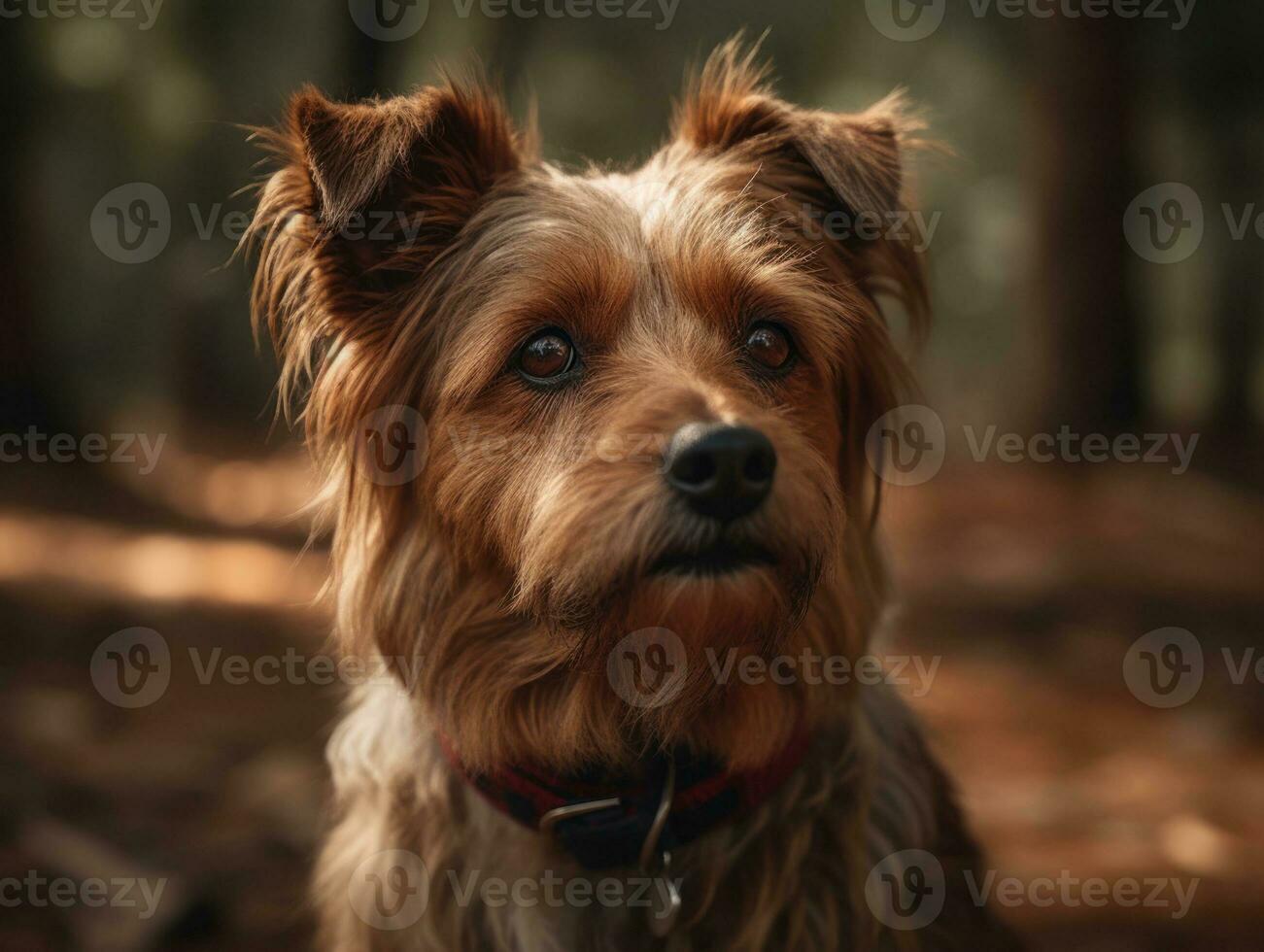 Australian Terrier dog created with Generative AI technology photo