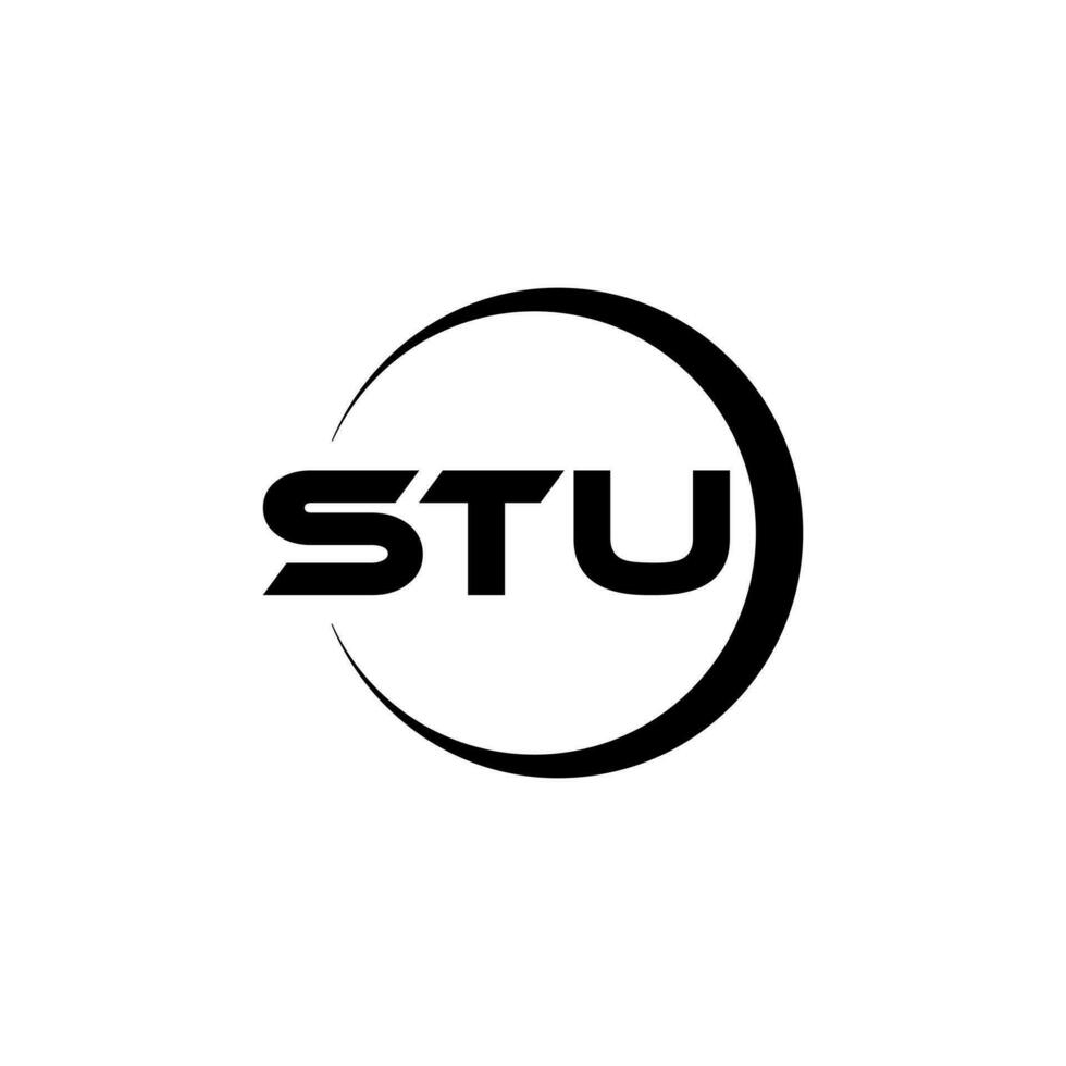 STU Letter Logo Design, Inspiration for a Unique Identity. Modern Elegance and Creative Design. Watermark Your Success with the Striking this Logo. vector
