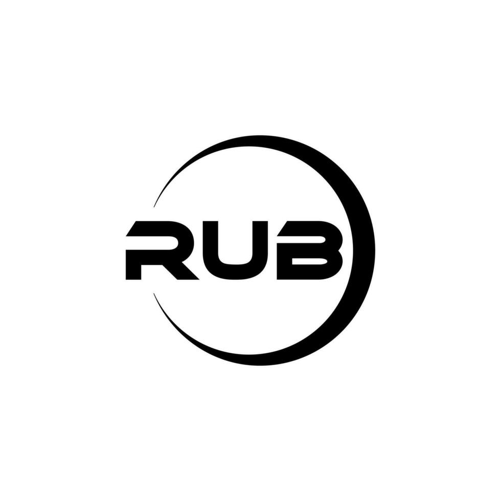 RUB Letter Logo Design, Inspiration for a Unique Identity. Modern Elegance and Creative Design. Watermark Your Success with the Striking this Logo. vector