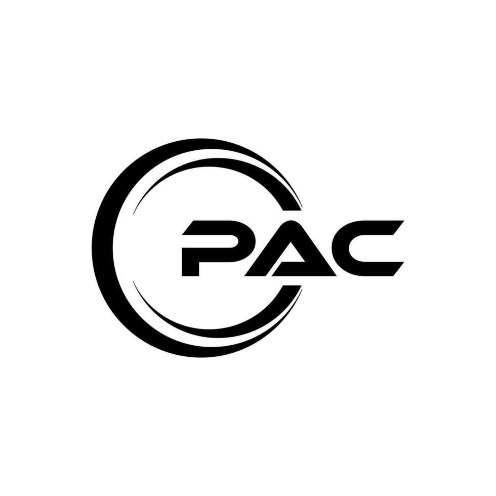 PAC Letter Logo Design, Inspiration for a Unique Identity. Modern Elegance and Creative Design. Watermark Your Success with the Striking this Logo. vector