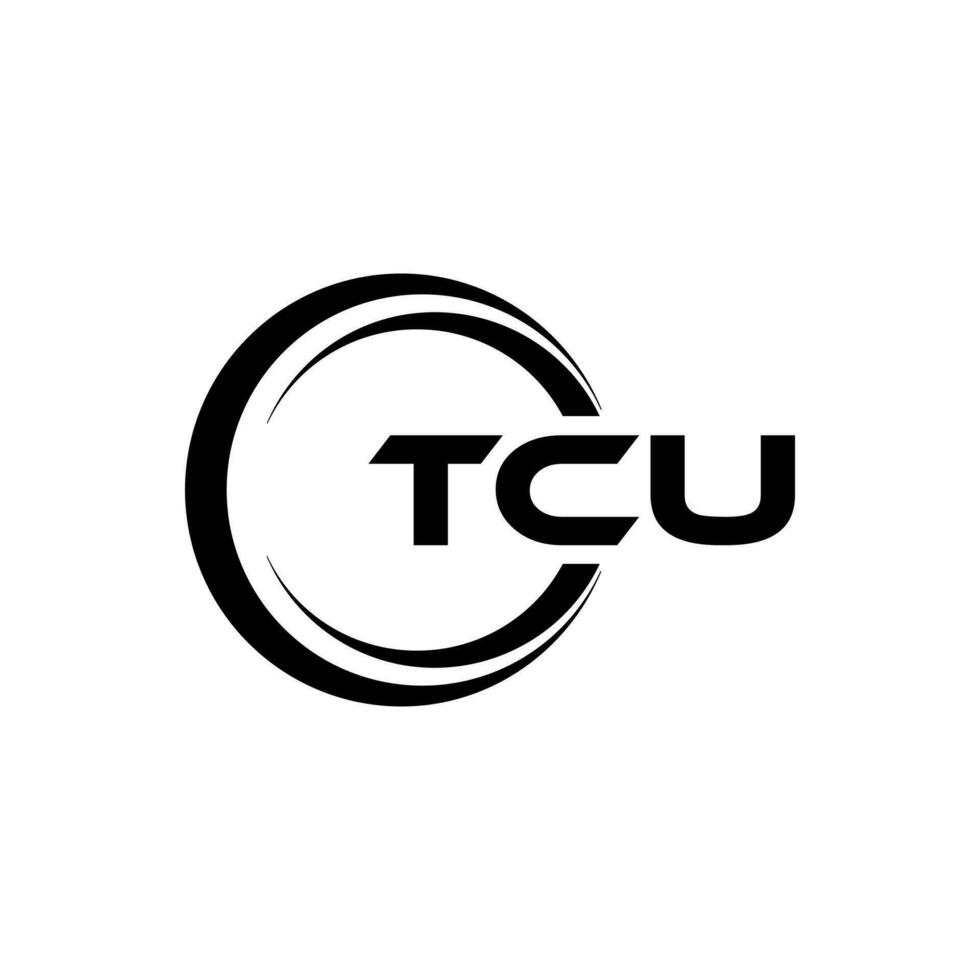 TCU Letter Logo Design, Inspiration for a Unique Identity. Modern Elegance and Creative Design. Watermark Your Success with the Striking this Logo. vector