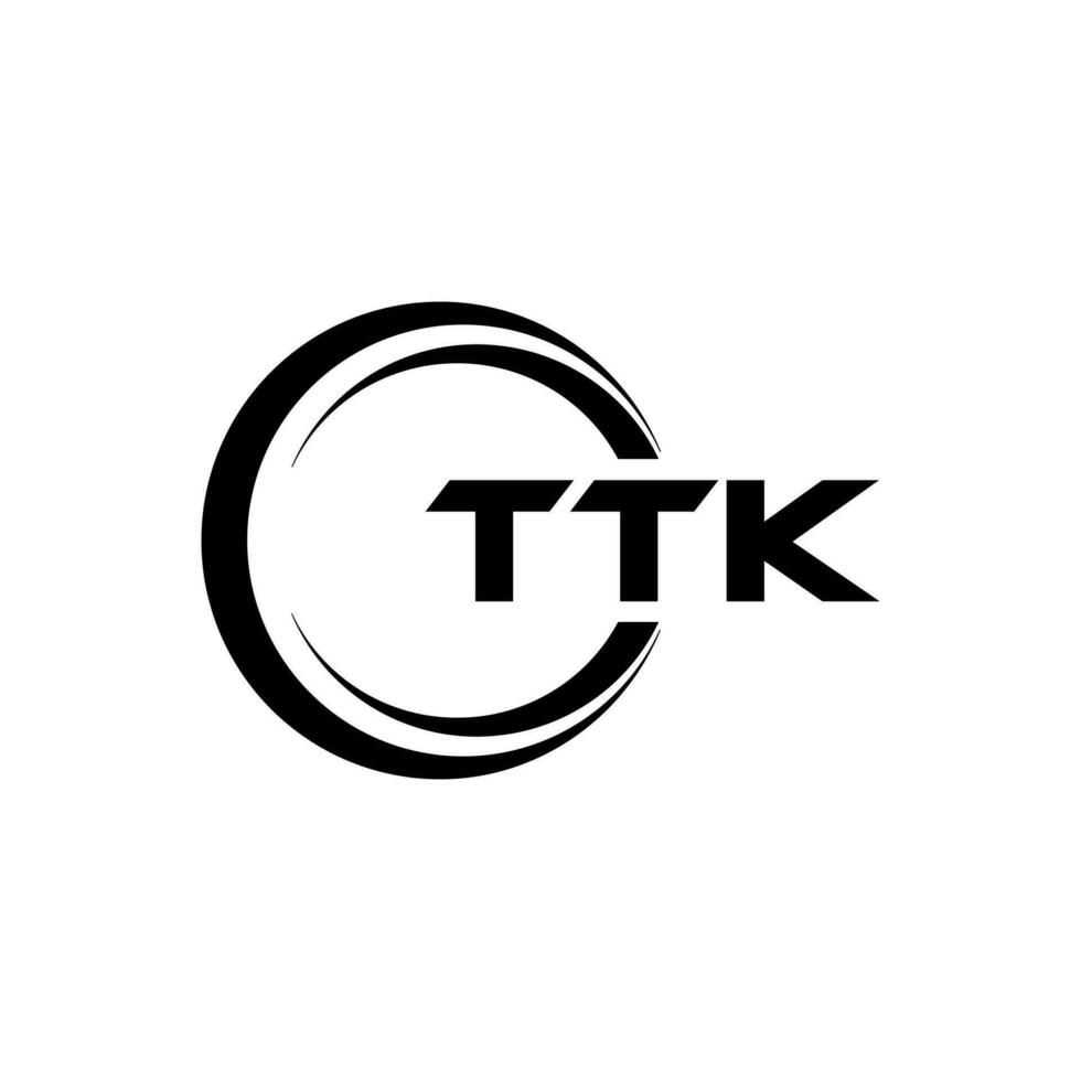 ttk letra logo diseño, inspiración para un único identidad. moderno elegancia y creativo diseño. filigrana tu éxito con el sorprendentes esta logo. vector