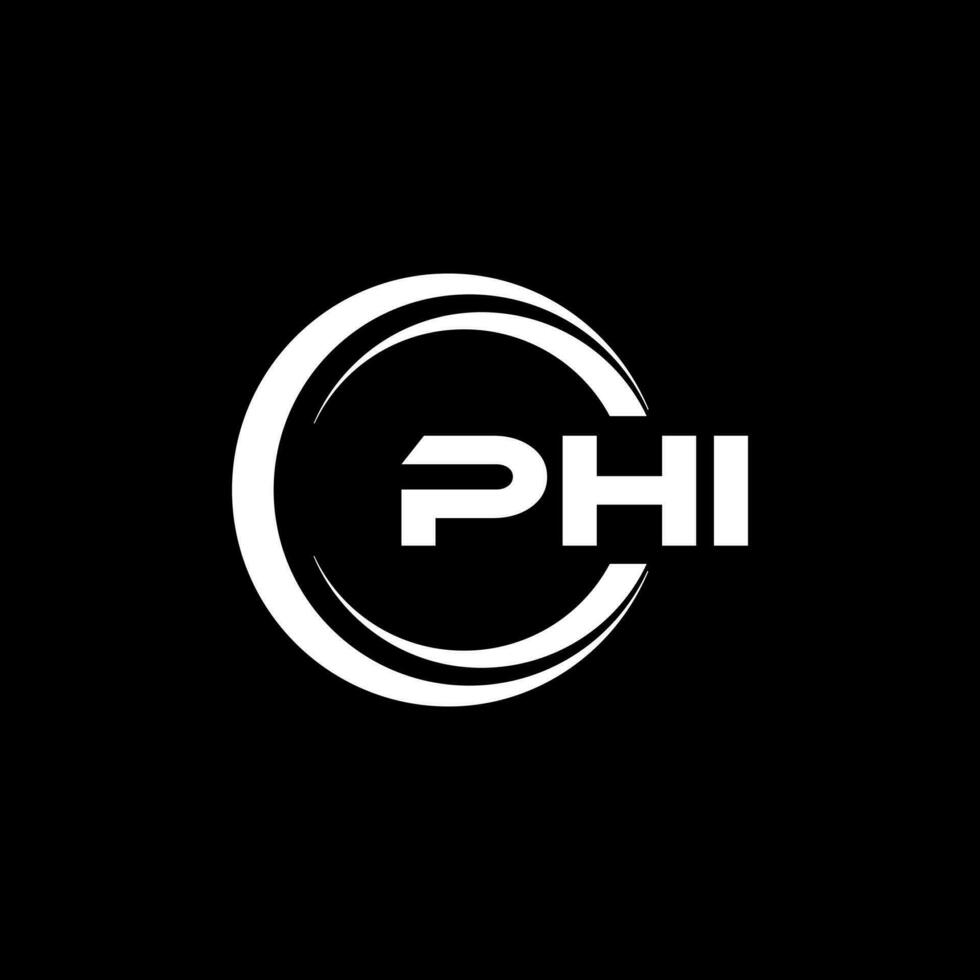 PHI Letter Logo Design, Inspiration for a Unique Identity. Modern Elegance and Creative Design. Watermark Your Success with the Striking this Logo. vector